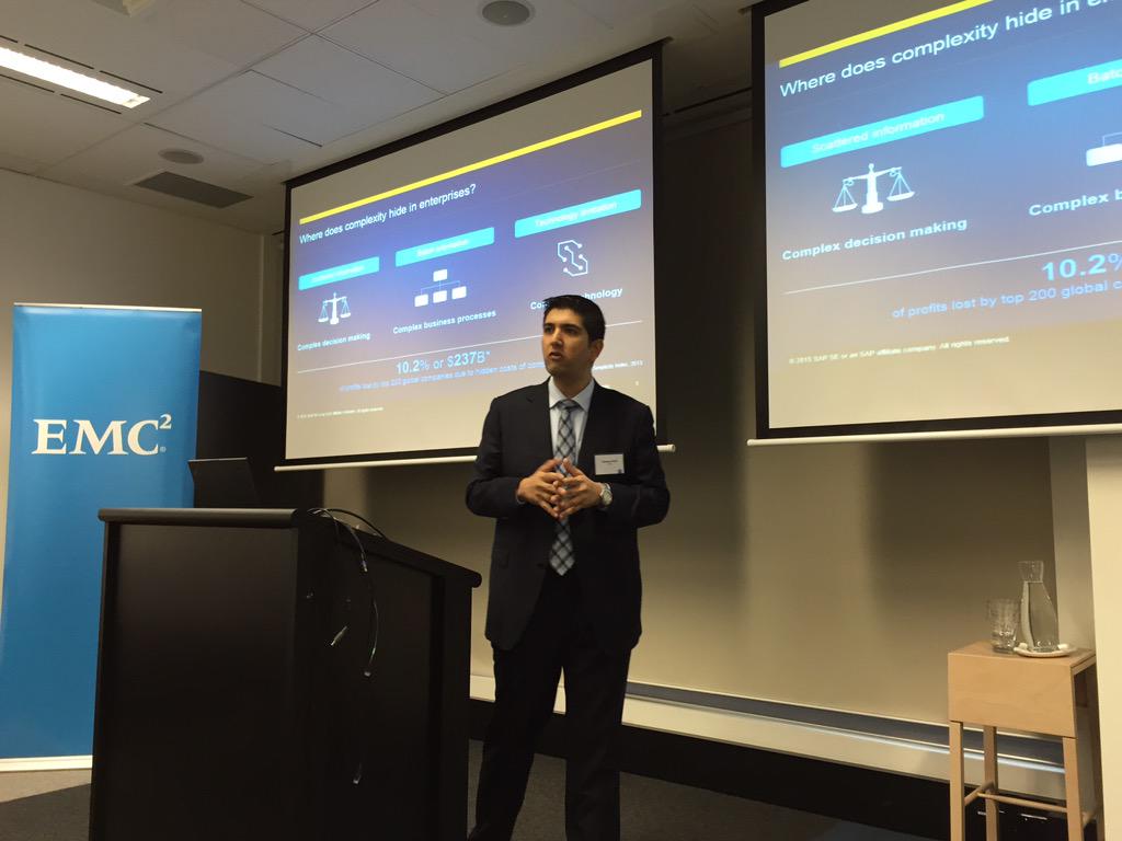 tildenwu's tweet image. SAP&apos;s Sameer Areef kicking off #SAPWeek in Sydney EMC office.  #EMCSAP #SAPHANA