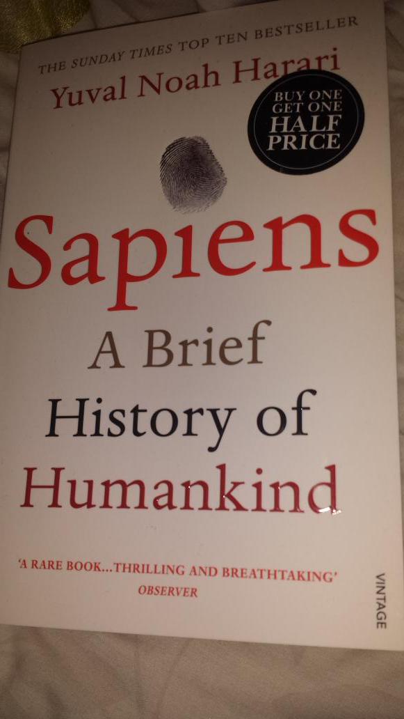 Bedtime reading, I know the story but Yuval tells it in a really interesting way #sapiens
