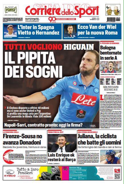 CFCTargetWatch's tweet image. #CFC are willing to join the fight for Higuaín, and are willing to go up to €40m - Napoli rate him at €100m. [CdS]: