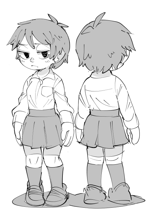 お絵かき:冴えない女の子 