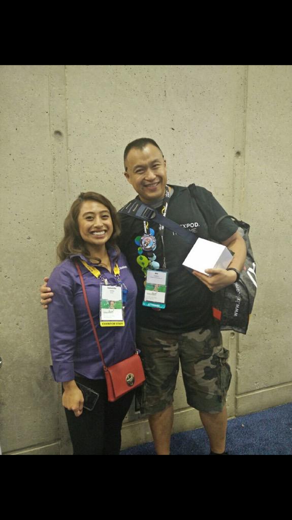 SamAndres211's tweet photo. @melq28 was spotted with his #NetAppCLUS shirt at #CLUS #applewatchwinner http://t.co/J1BL1CfjsR