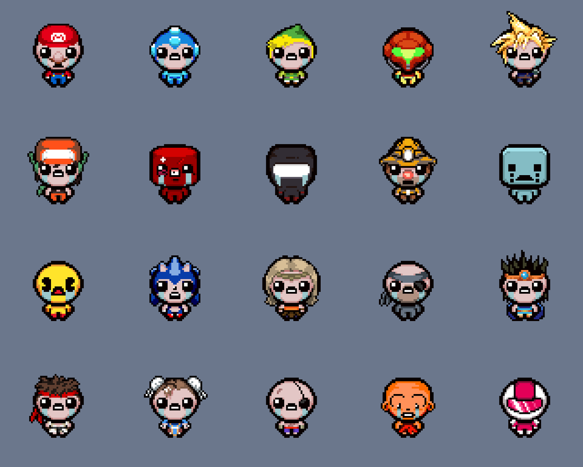 When Isaac cosplays: The Binding of <INSERT FAVORITE HERO>