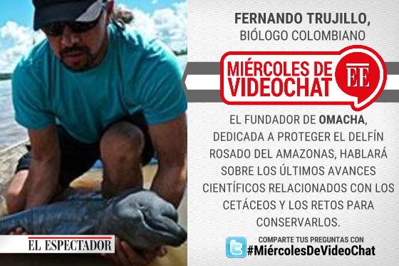elespectador's tweet photo. Mañana estará Fernando Trujillo hablando sobre la conservación de los delfines en #MiércolesDeVideoChat http://t.co/xEc8RHhyQA