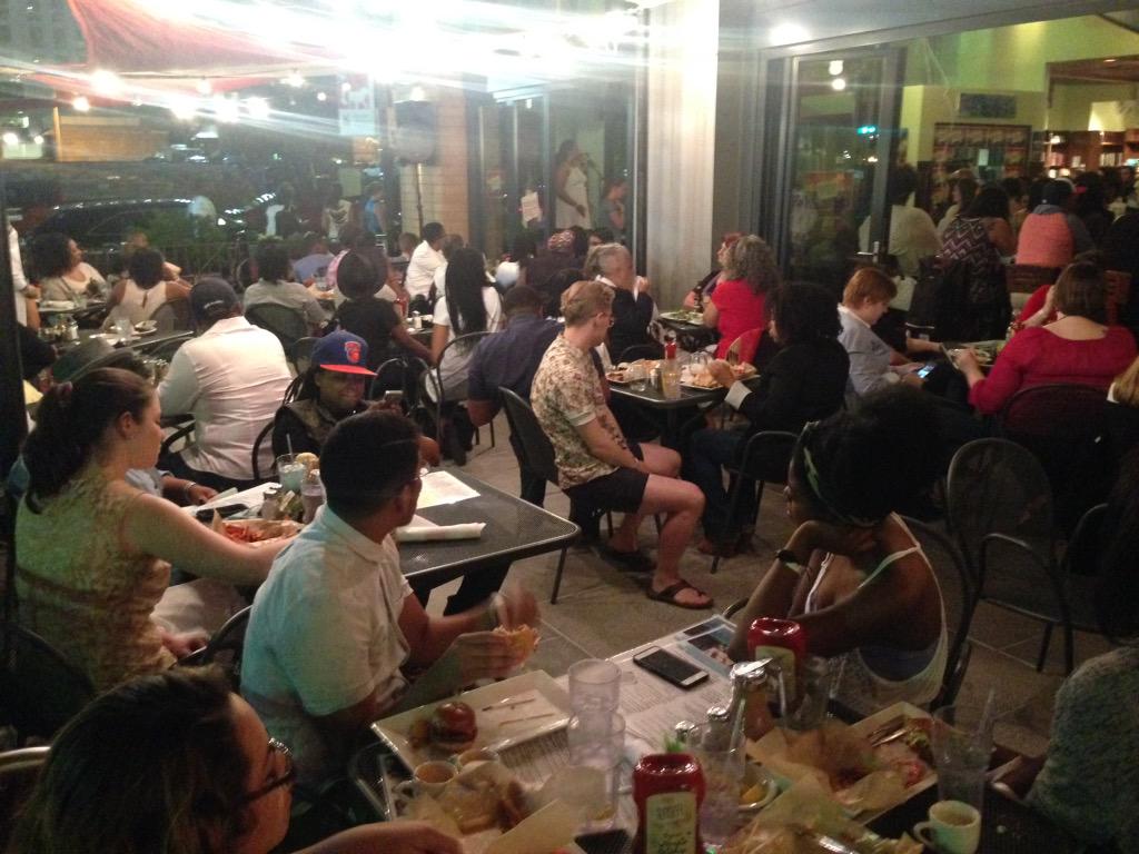 busboysandpoets's tweet photo. Spoken word kicking off at #5thK #fullstore #PrideMonth http://t.co/ybFcp7sc2f