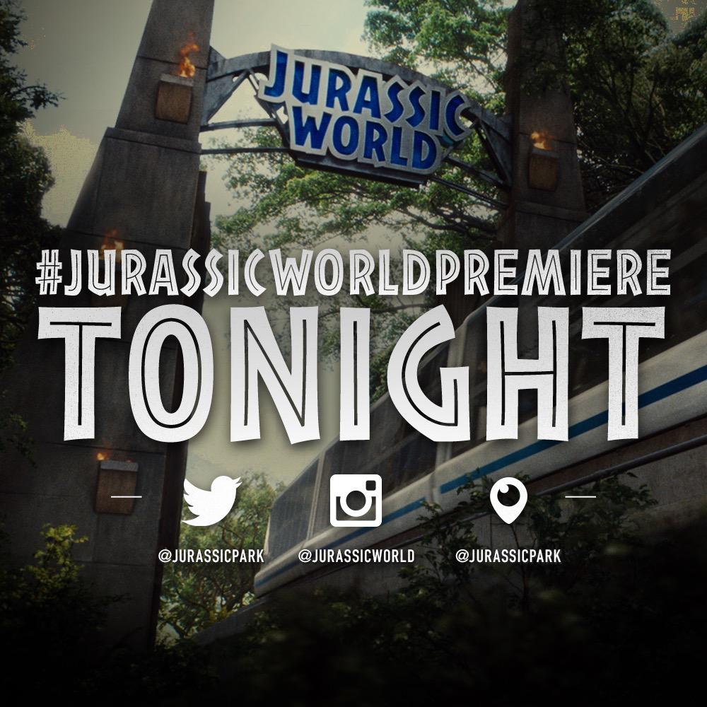 JurassicWorld's tweet image. Welcome to the #JurassicWorldPremiere! Follow the action on Twitter, Periscope, &amp;amp; Instagram! #TheParkIsOpen
