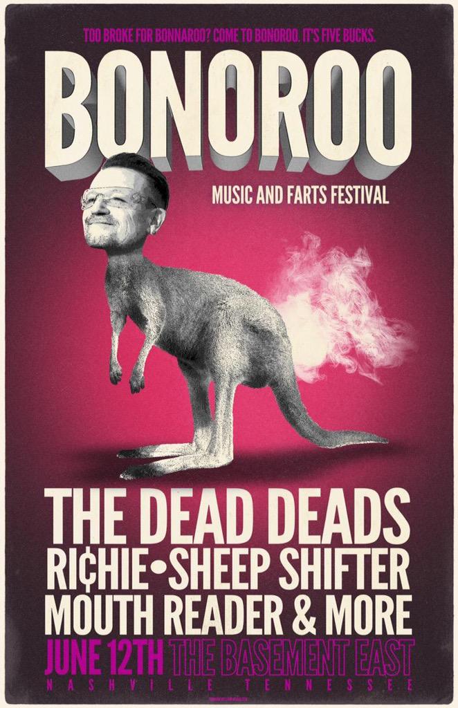 TheDeadDeads's tweet photo. 8pm Friday!  @BasementEast @SWEETBABYRICHIE @SheepShifter_TN #MouthReader #Nashville #music #farts #festival http://t.co/h4eSBenEyE