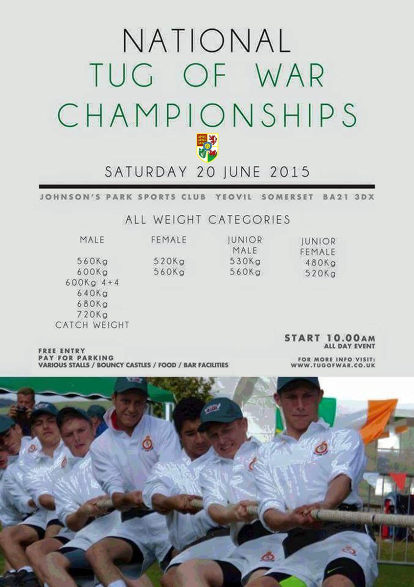 <a href="/SEAYFC/">South East Area YFC</a> The national #tugofwar champs is on Saturday 20th June in #Yeovil #Somerset! #GetRopedIn and Retweet!