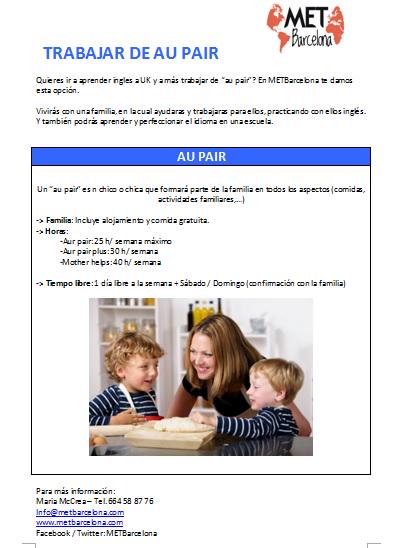 METbarcelona's tweet photo. Vols aprendre anglés i a més treballar d'"au pair" a UK? METBarcelona et pot ajudar a aconseguir-ho! http://t.co/LENogAYVcj