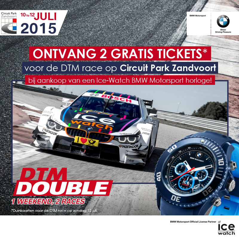 Bestel een Ice Watch BMW Motorsport horloge en neem je #VADERdag #GRATIS mee naar het circuit op 12 juli in Zandvoort