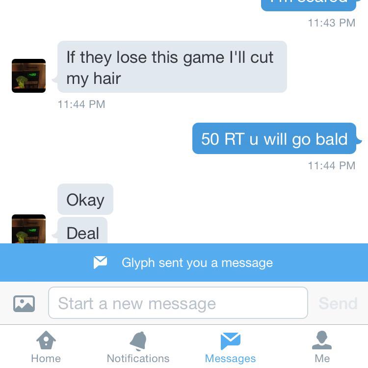 vandal_atelier's tweet photo. Probably won't get but 50 RTs and @ReloadCancels cuts all his hair off http://t.co/SxcOwR65uE