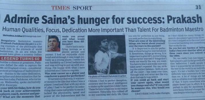 Wish u a very Happy Birthday prakash Padukone sir      legend 