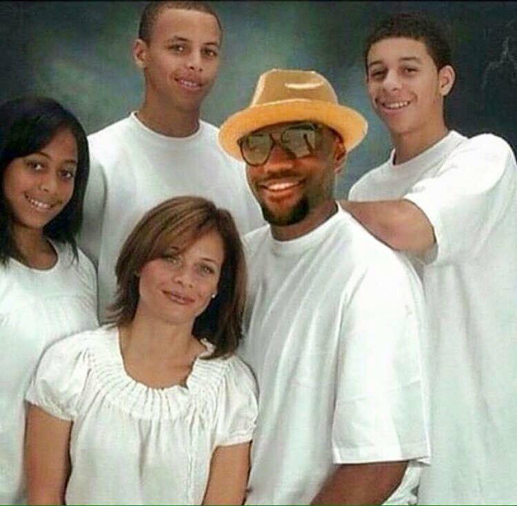 NotRileyCurry's tweet photo. LeBron is my grandpa? http://t.co/DUNWpfQBlz