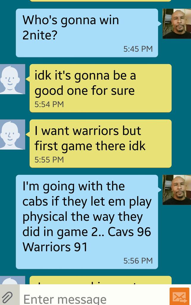 Just sayin... called it before the game started.. on the dot.. auto correct *Cavs
#NBAFinals #2015 #WitnessGreatness