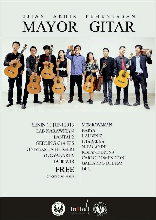 <a href="/HWO_ID/">HimasikWindOrchestra</a> Ujian akhir pementasan mayor Gitar |15 juni '15 |19.00 wib |Free | lab. Karawitan lt.2 gedung c14 FBS UNY