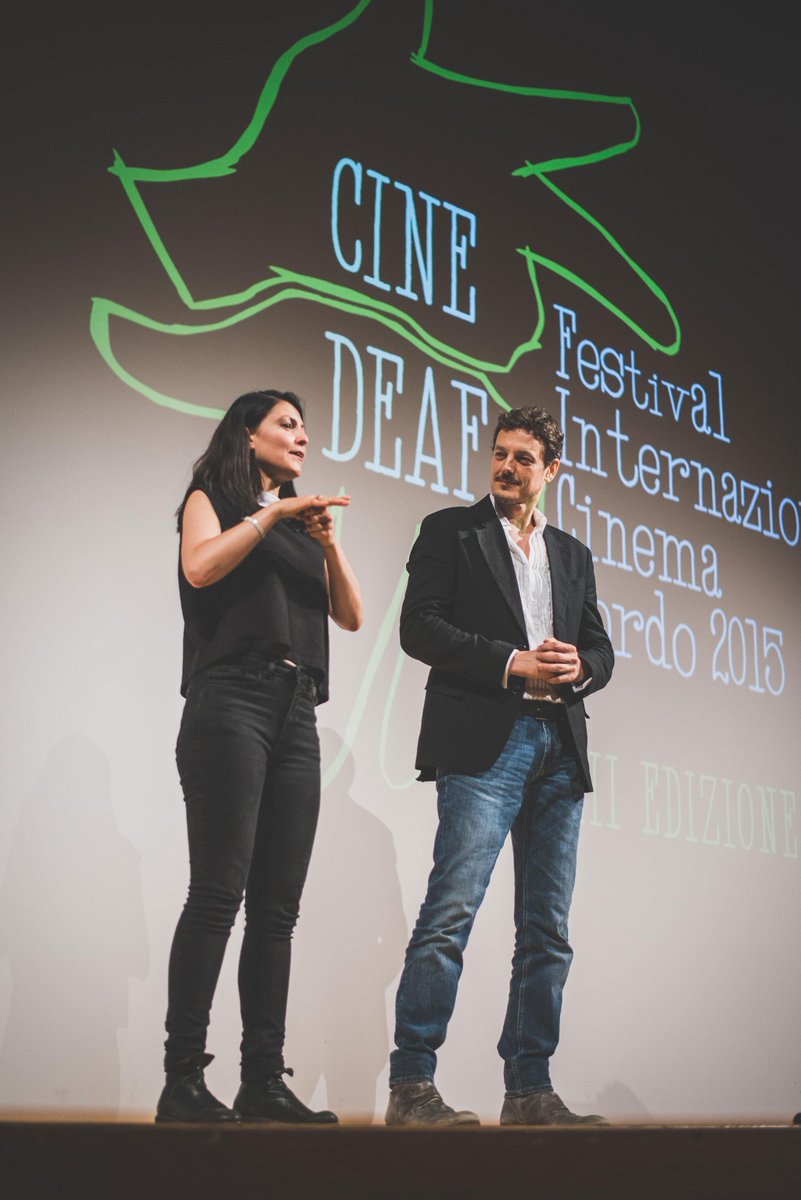 officineubu's tweet photo. Alcune foto della proiezione di #TheTribe al @CINEDEAF con l'attrice #YanaNovikova, @GiorgioLupano e Rita Mazza. http://t.co/dlJPlAwe7A