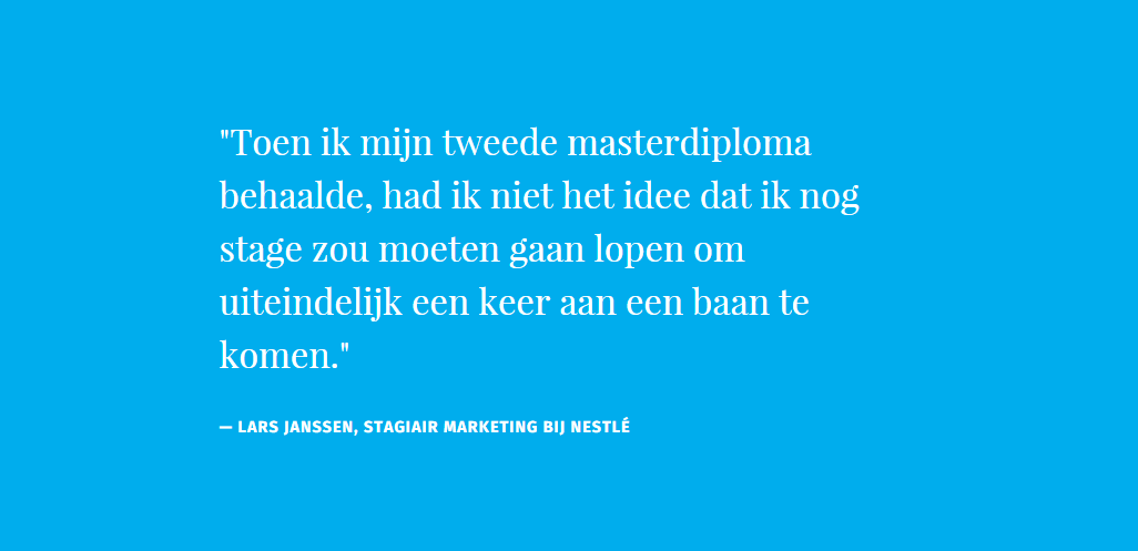 Twee masterdiploma's zijn geen garantie op een baan, merkte Lars. Hij loopt nu #stage - vanstarters.nl/interview/lars…