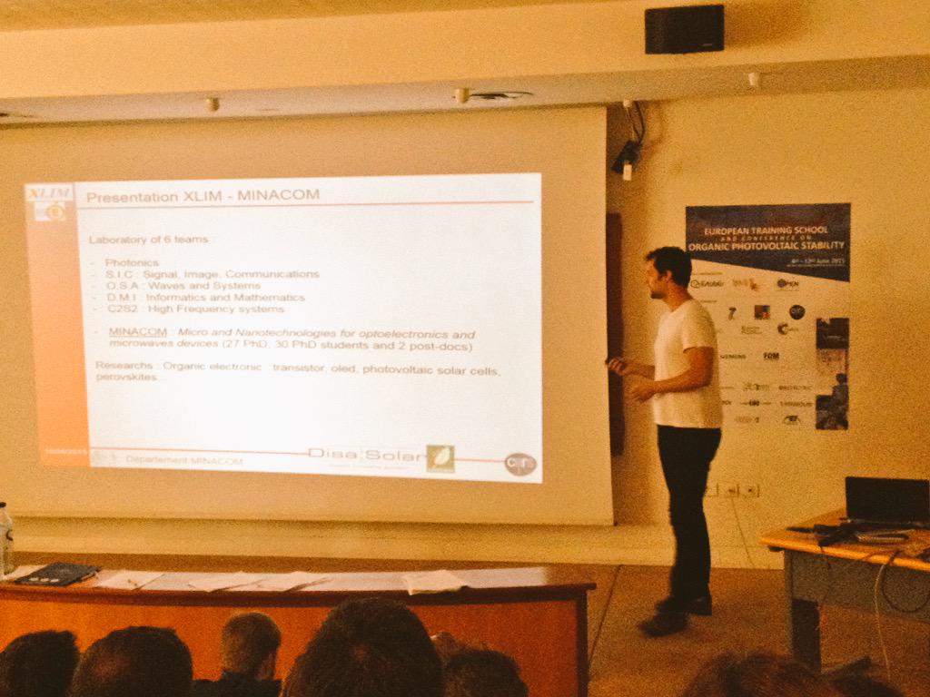 ProjectEstablis's tweet photo. Obscur Jean-Charles, #MINACOM, @DisaSolar, on stabilisation of #OPV with #oxide #nanoparticles http://t.co/rgoA2uSxUA