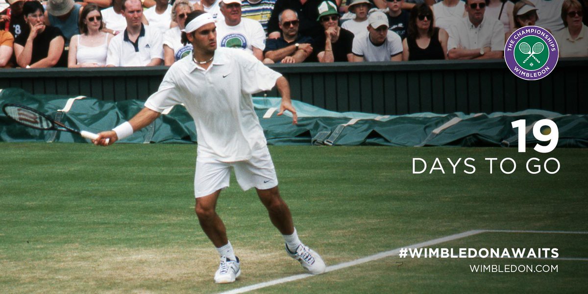Wimbledon's tweet photo. "Roger's a bit extra-special" - Pete Sampras after losing to a 19-y-o @rogerfederer at #Wimbledon in 2001 #19daystogo http://t.co/R6SKzRBH7y