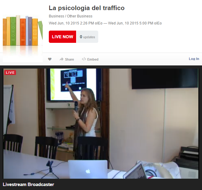 #Test Psicologici-In corso l’incontro su #Psicologia del #traffico.Collegati allo streaming su:bit.ly/1KUML9P