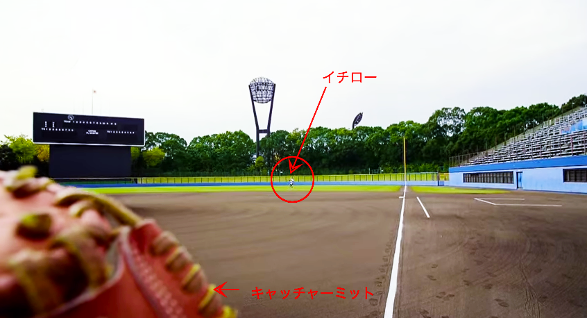 野球おもろー動画 レーザービームをキャッチャー目線で見るとこうなる マジで この距離で矢のような返球を見せるド強肩イチロー Ichiro イチロー動画 T Co N0xaohkjwa T Co Nq7minjojo