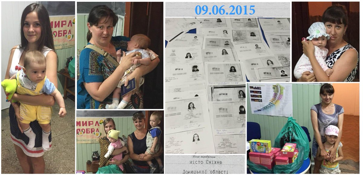 Humanitarian aid for U-3 children came to Snezhnoe, Donetsk region. 60 units for small children with pampers and food