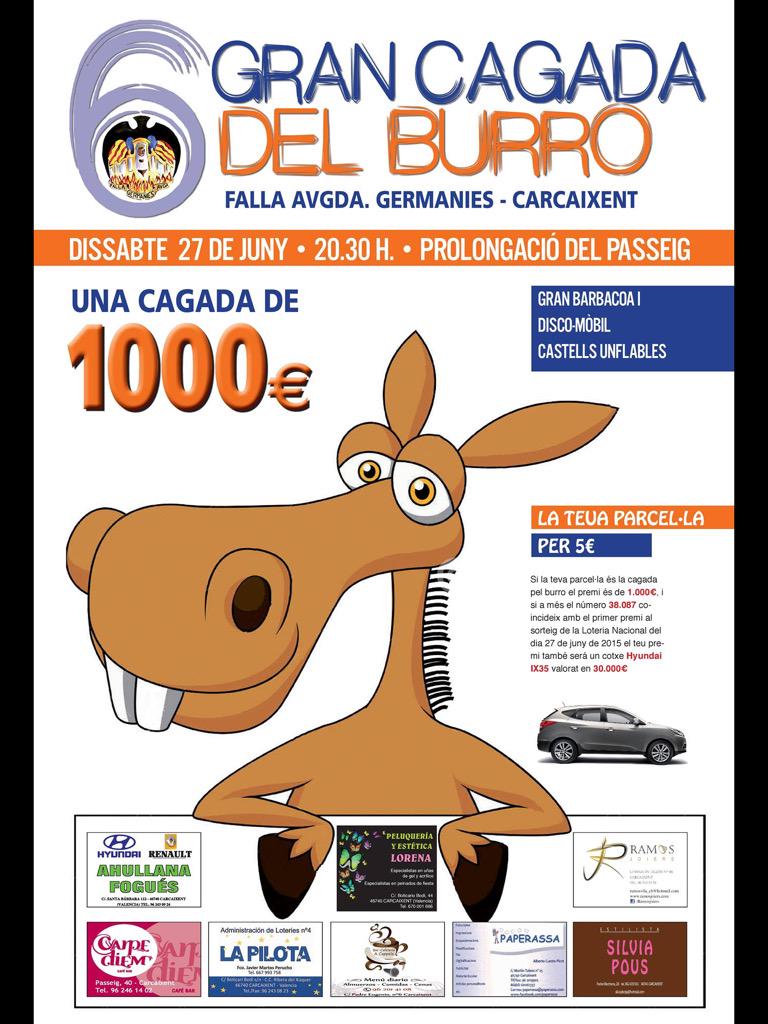 FallaAvdaGerman's tweet image. I ja està ací la Festa de l'Estiu! Vols guanyar 1000€? El Burro Germán i la Falla Avinguda Germanies t'esperem 😎☀️💃