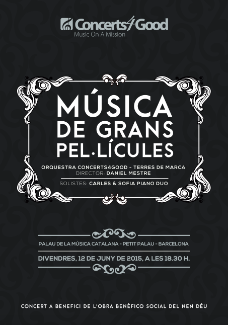 Contrapuntem's tweet photo. Divendres 12 de juny a les 18:30h @Concerts4Good al Palau de la Música. Música de Pel·lícules. http://t.co/DwFODXauJu http://t.co/brd3W77ciW