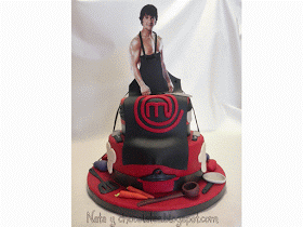 Tarta Marterchef. Puedes ver mas en Nata y chocolates Facebook y en Nataychocolates.blogspot.com