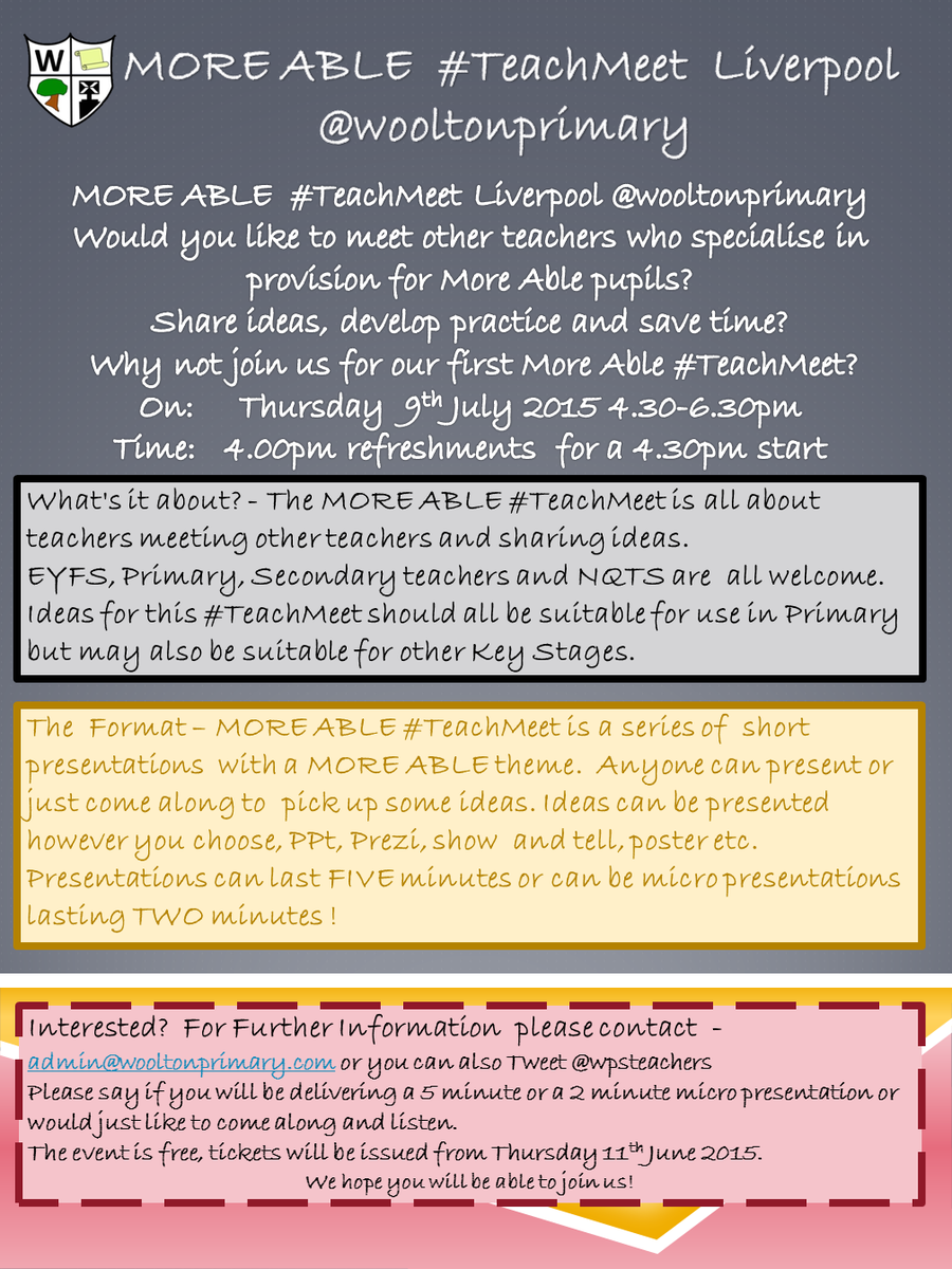 wooltonprimary's tweet photo. @SI_liverpool #TMMoreAble @wooltonprimary 9th July - please see the poster for more details http://t.co/tXZ0G56N0N