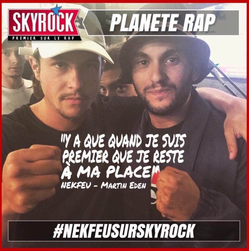 Planete_Rap's tweet photo. #PlaneteRap spécial @nekfeu ça revient dès 19h50 sur @SkyrockFM , restez branchés !
#NekfeuSurSkyrock http://t.co/fV519iq2mD