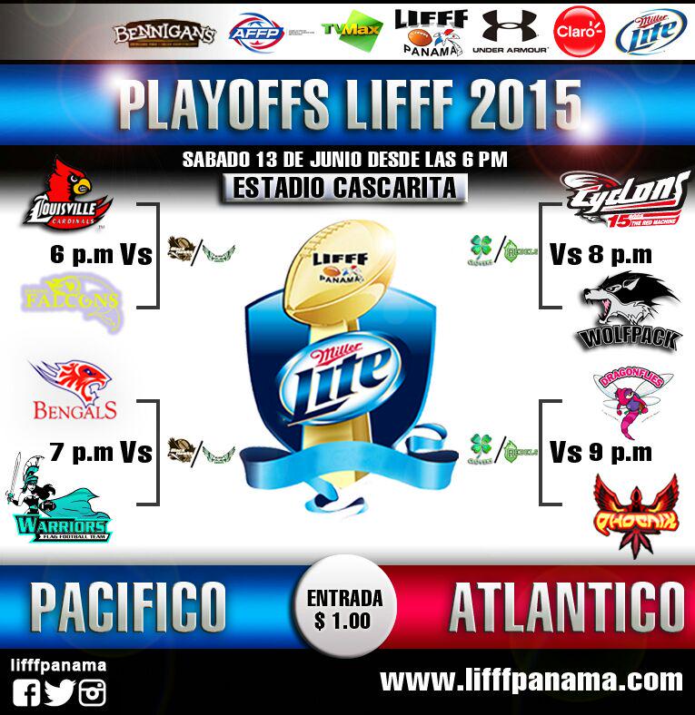 LIFFFpanama's tweet image. Playoffs lifff @WAO975 @ESPNradioPanama @HootersPanama @fpspty @KONAICE @10deportivo @TheFieldpty @deportespanama