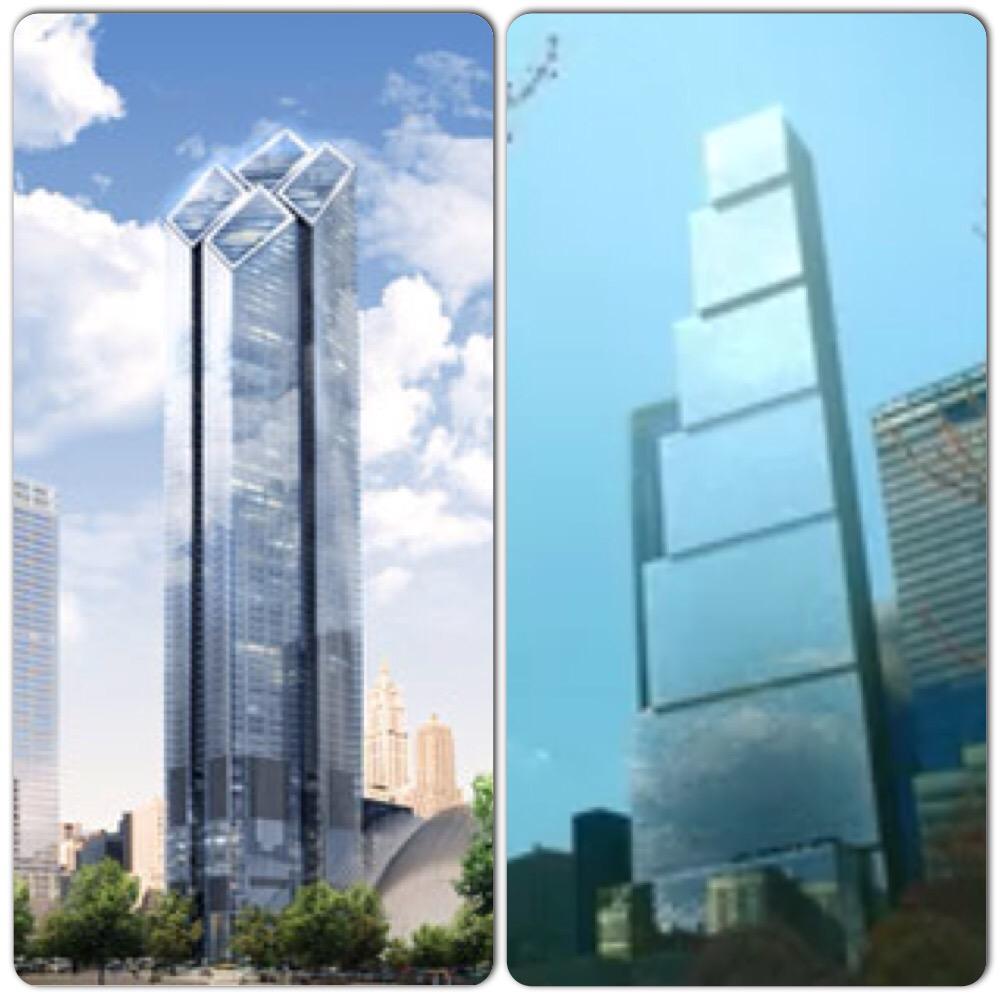 The_ChrisBryant's tweet image. Why was 2 World Trade Center totally redesigned?? Personally &amp;lt;3 previous 4 diamond design, not digging new one #2WTC