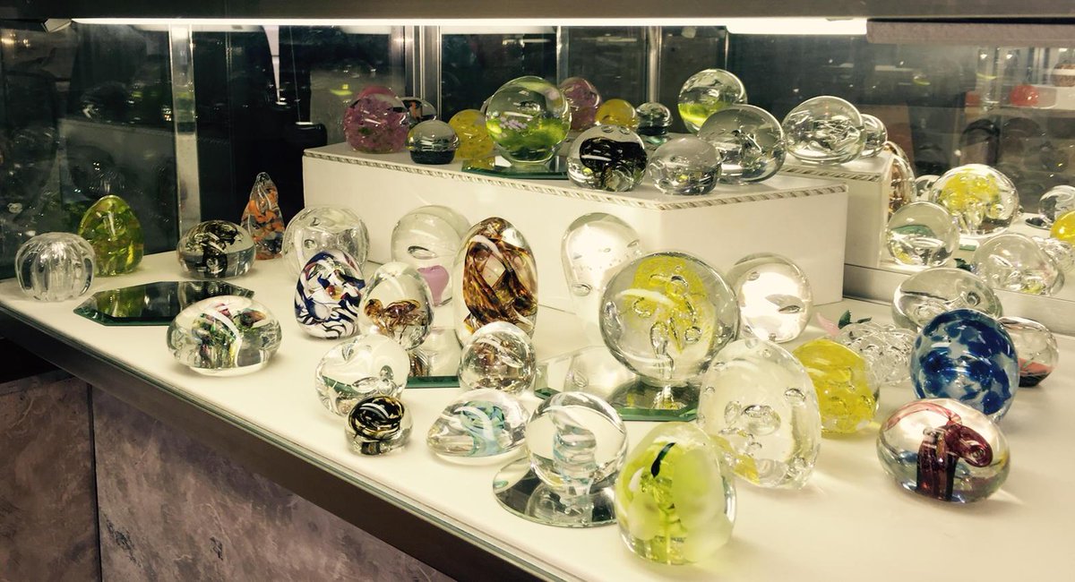 Hand blown glass paperweights for Father's Day! By glass artist Marina Bonaventura. #jekyllisland #jekyllglass