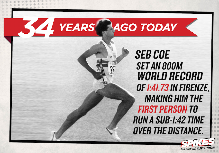 WorldAthletics's tweet photo. #OnThisDay in 1981 @sebcoe set an 800m WR of 1:41.73.

The only two men faster since are @rudishadavid and @kipketer8 http://t.co/Y8u3bMAriA