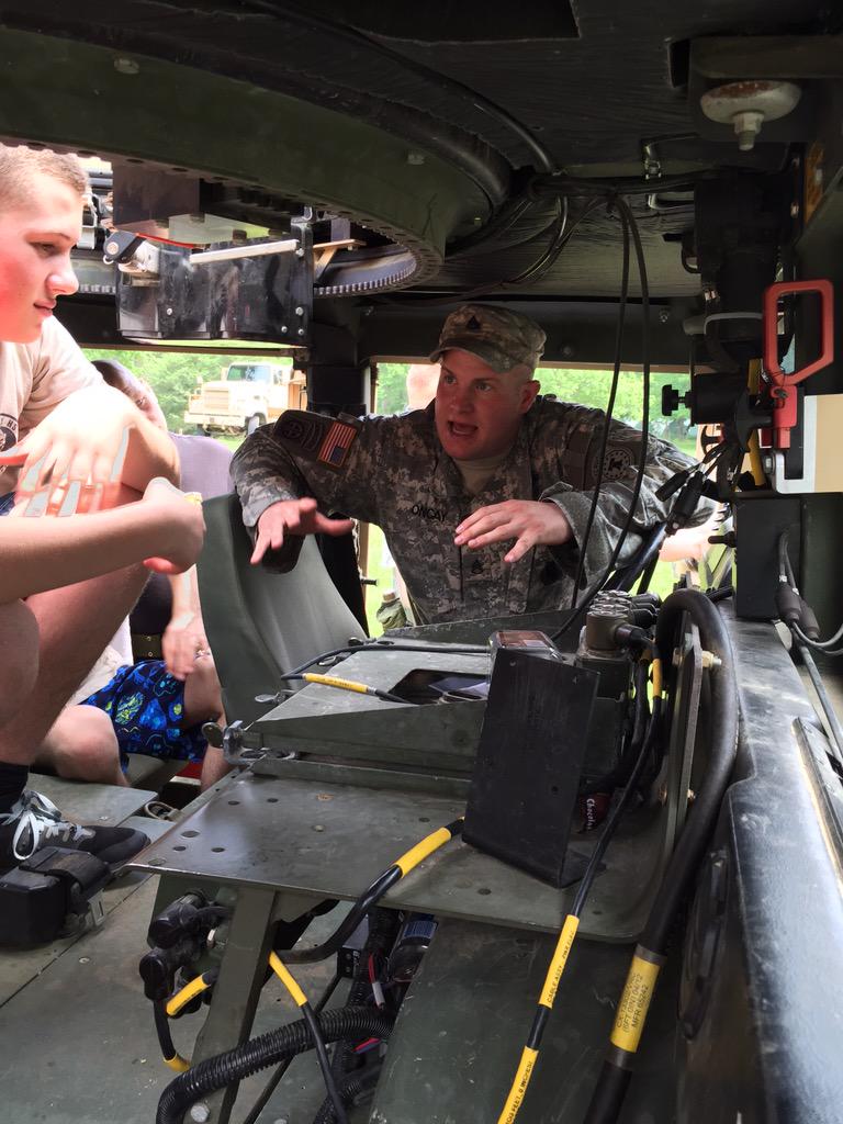 Fitzrec's tweet photo. @USAREC_Clev_CSM SSG Oncay sharing the #ArmyStory at JROTC Cadet Leadership Camp #futureleaders http://t.co/wAFkTfGdKo