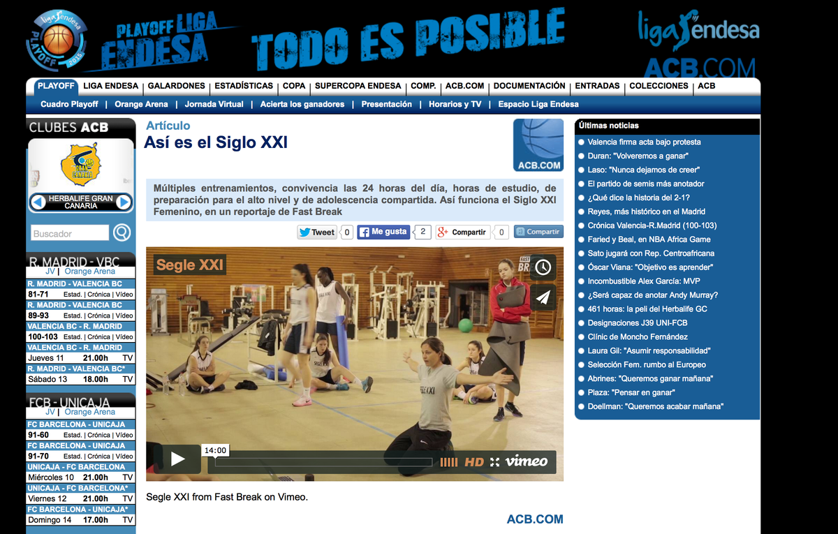 fastbreakbq's tweet photo. .@ACBCOM no se ha querido perder el video de @fastbreakbq sobre #BQSegleXXI http://t.co/x0nGadVN69 http://t.co/Bmdlkfa97J