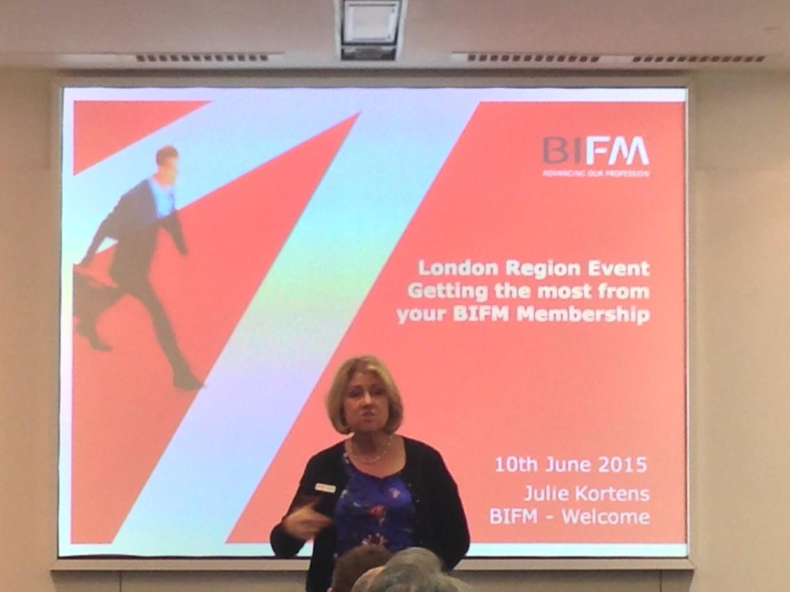 @BIFM_Julie speaks passionately about the #facman industry she loves @BIFMLondon #WorldFMDay