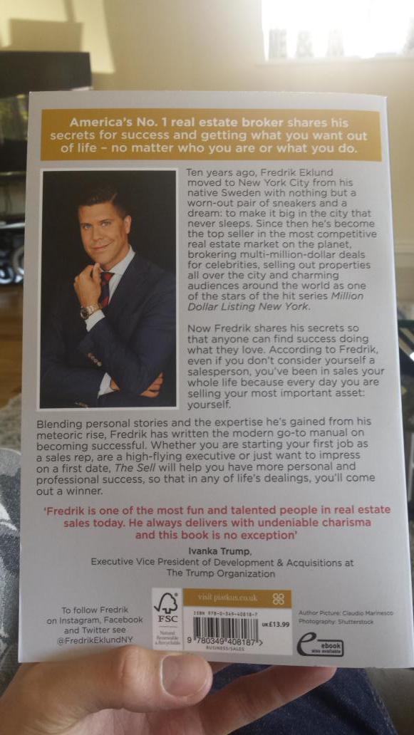 GuinnessSam's tweet photo. Can't wait to read #Thesell I think this guy is a genius @FredrikEklundNY I'll be a top salesman by Friday 😃 #success http://t.co/DHEnLBRAd6
