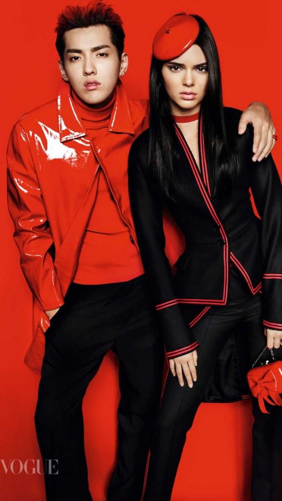 YiFanGalaxy_Wu's tweet photo. "Vogue China" With @KendallJenner http://t.co/SkWHl2vlqB