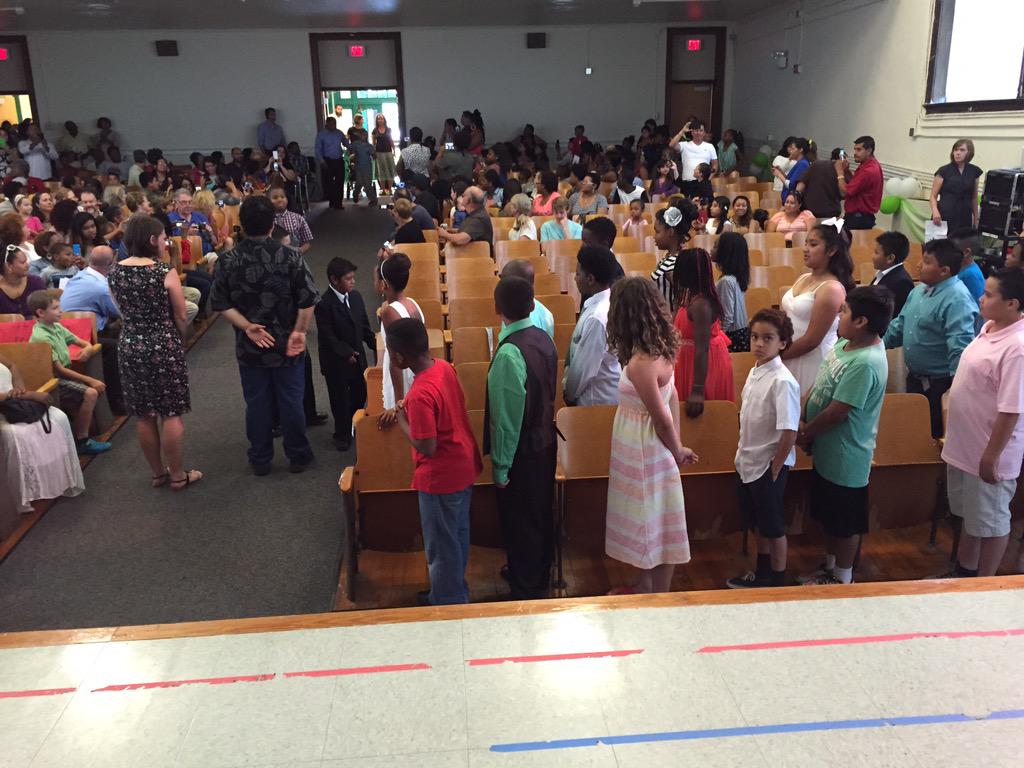 This is happening now! 5th grade Promotion Ceremony! <a href="/DurhamPublicSch/">Durham Public Schools</a>