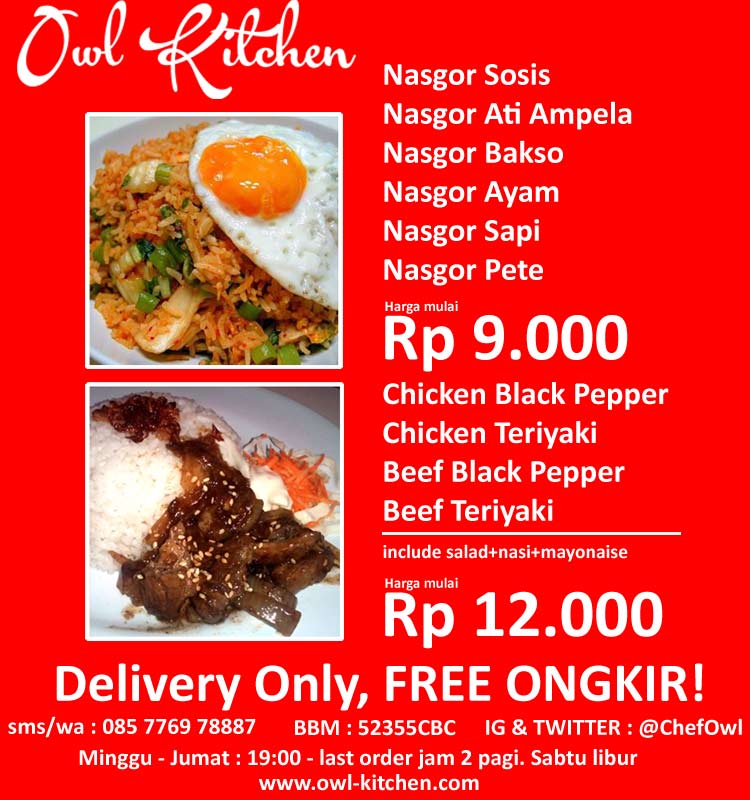 ChefOwl's tweet image. Free nyicip Chicken Thor setiap pembelian melalui web owl-kitchen.com. maknyus!
