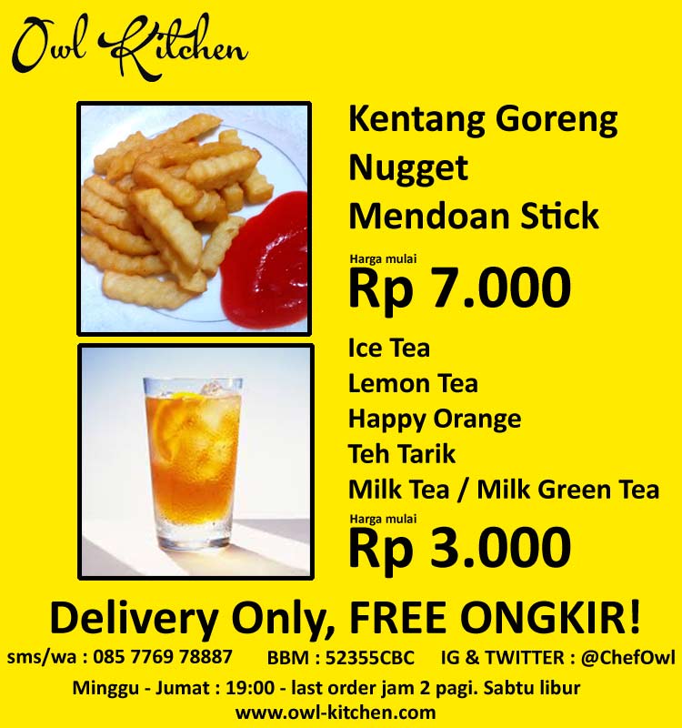 ChefOwl's tweet image. Free nyicip Chicken Thor setiap pembelian melalui web owl-kitchen.com. maknyus!