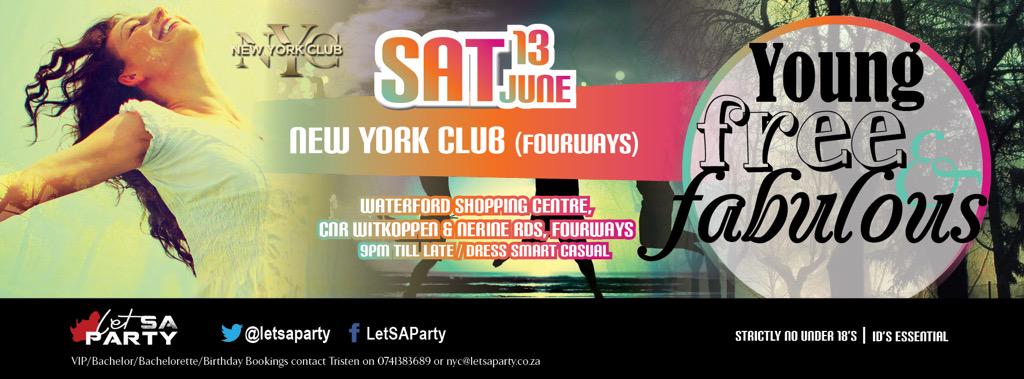 This Saturday @NewYorkClub_SA four ways with. @LetSAParty @djaysimz