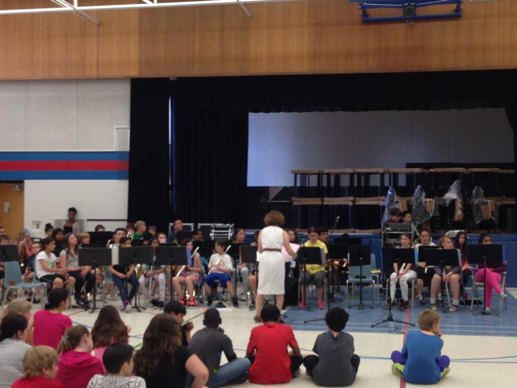 Enjoying musical moments at our assembly! @hillsidehornet