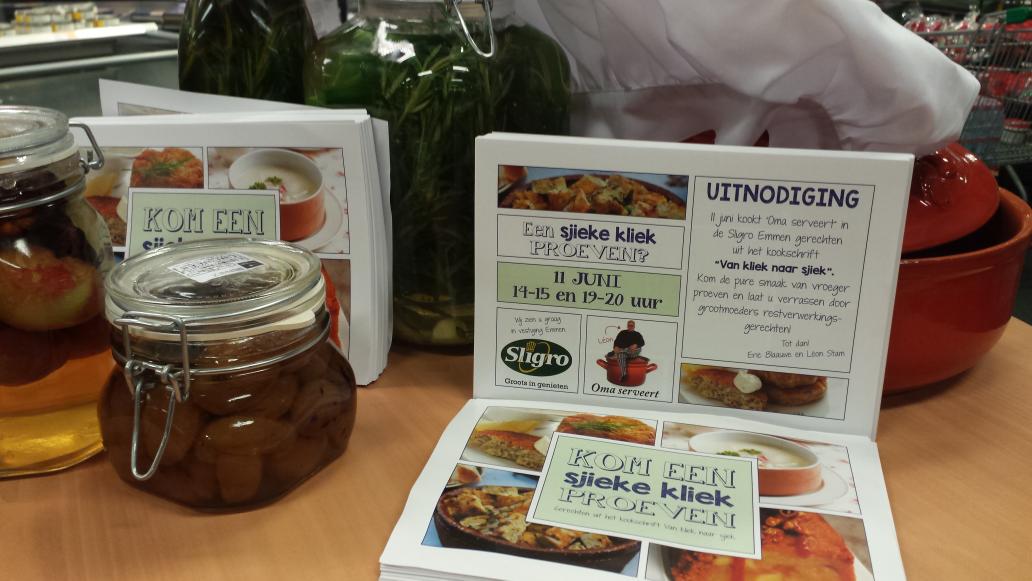 Aelderstroomdal's tweet image. Donderdag 11 juni kookdemonstratie van Leon Stam van Oma serveert . Kookboek van kliek naar sjiek #sligro Emmen