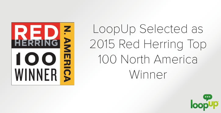 steveatloopup's tweet image. Great news for @LoopUpTeam: named Red Herring Top 100 North America bit.ly/1JFK39q #RedHerring100