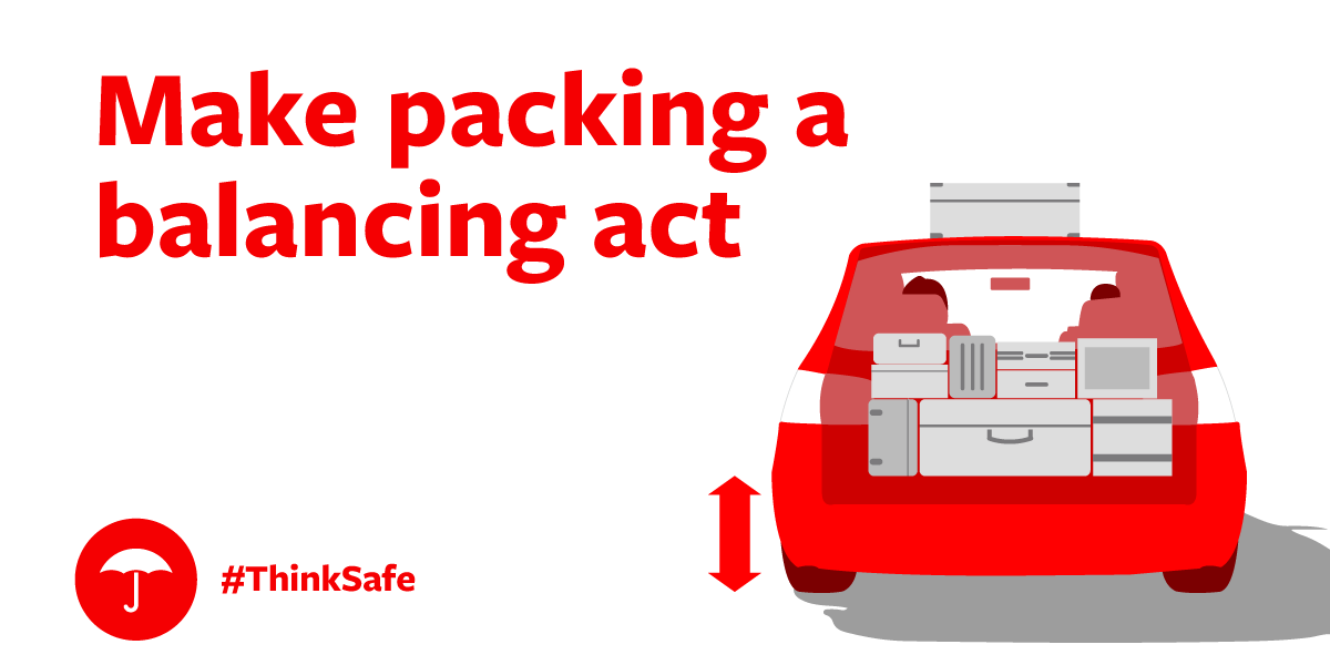 Travelers's tweet photo. Going on a road trip? Pack your car safely w/ these tips: http://t.co/cryub42yIQ #ThinkSafe http://t.co/WYovKxxKeG