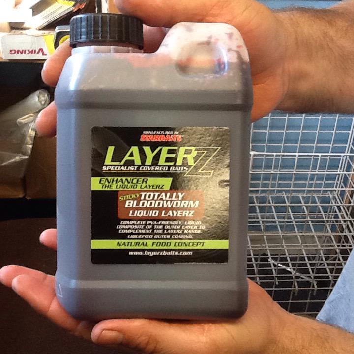 SFAngling's tweet photo. New @StarbaitsUK layerz totally sticky bloodworm liquid, a natural food concept.. Now in stock!! 🎣🎣🐟🐟 http://t.co/9TY9TCf8Gi