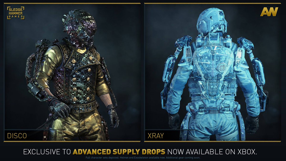 charlieINTEL's tweet image. New gear for #AdvancedWarfare now live in Advanced Supply Drops on Xbox. bit.ly/1ICbWk1