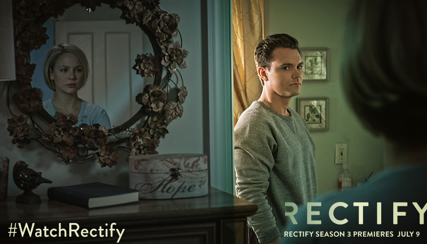 Rectify's tweet image. Share your obsession. Tell your friends to #WatchRectify on @AMC_TV. For details: bitly.com/1IhCjZw